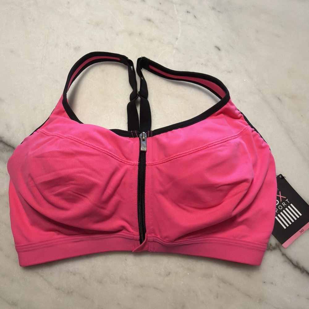 VSX‎ Sport Knockout Front-Close sports zip bra coral women size 34D